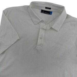 J.Lindeberg Mens Pine Slim Fit TX Jersey Golf Polo Shirt White Large